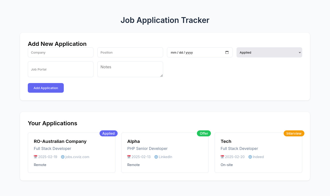 Job Application Tracker