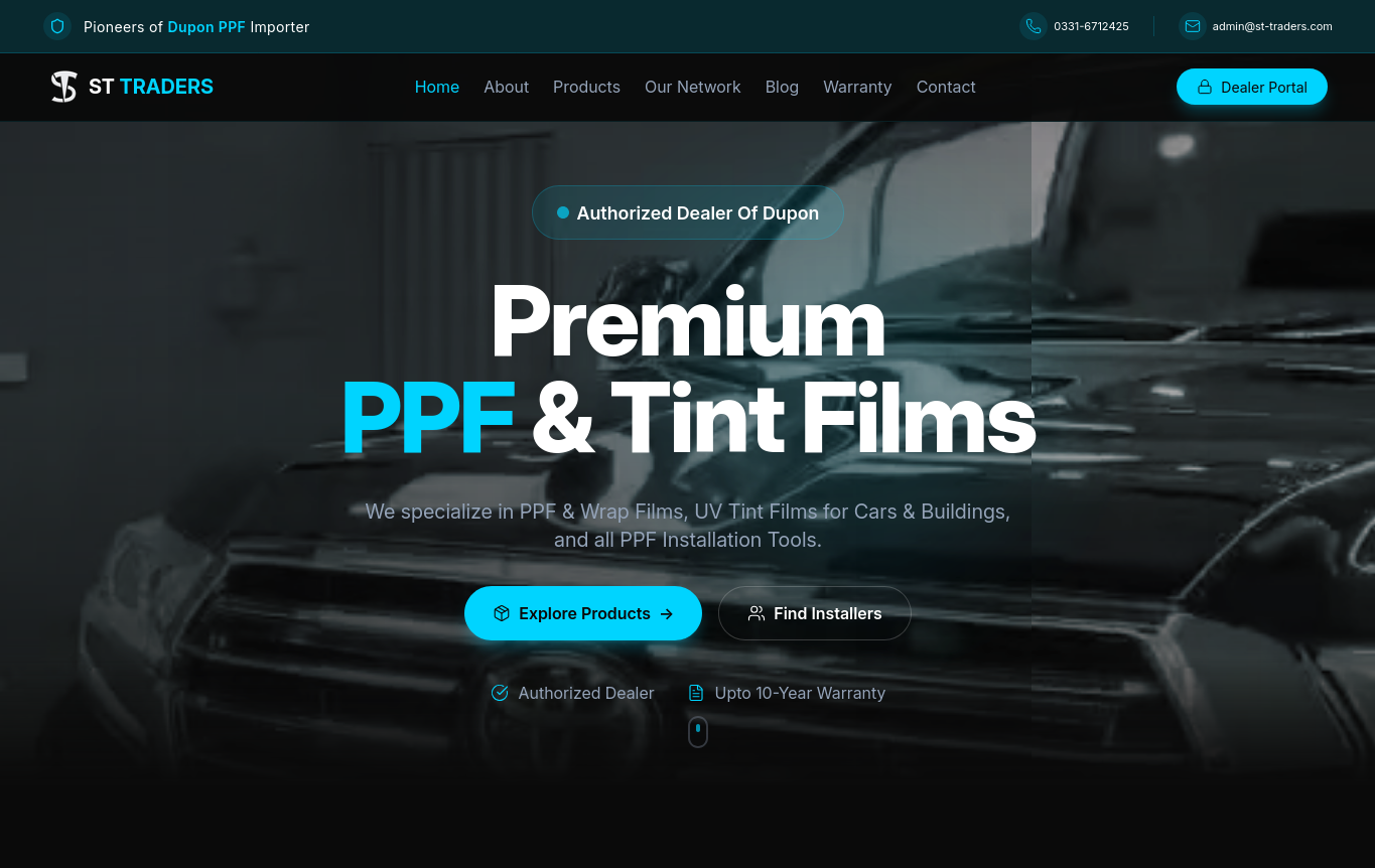ST Traders - PPF Warranty Platform
